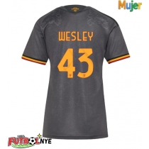 Camiseta AS Roma Wesley Franca #43 Tercera Equipación para mujer 2026-27 manga corta
